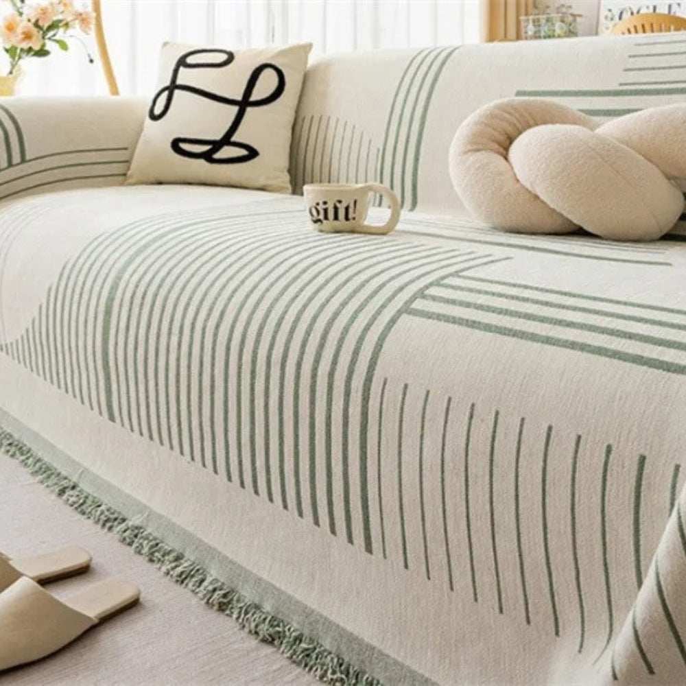 Lyxigt Snöflinga Chenille Sofföverdrag Carvallo