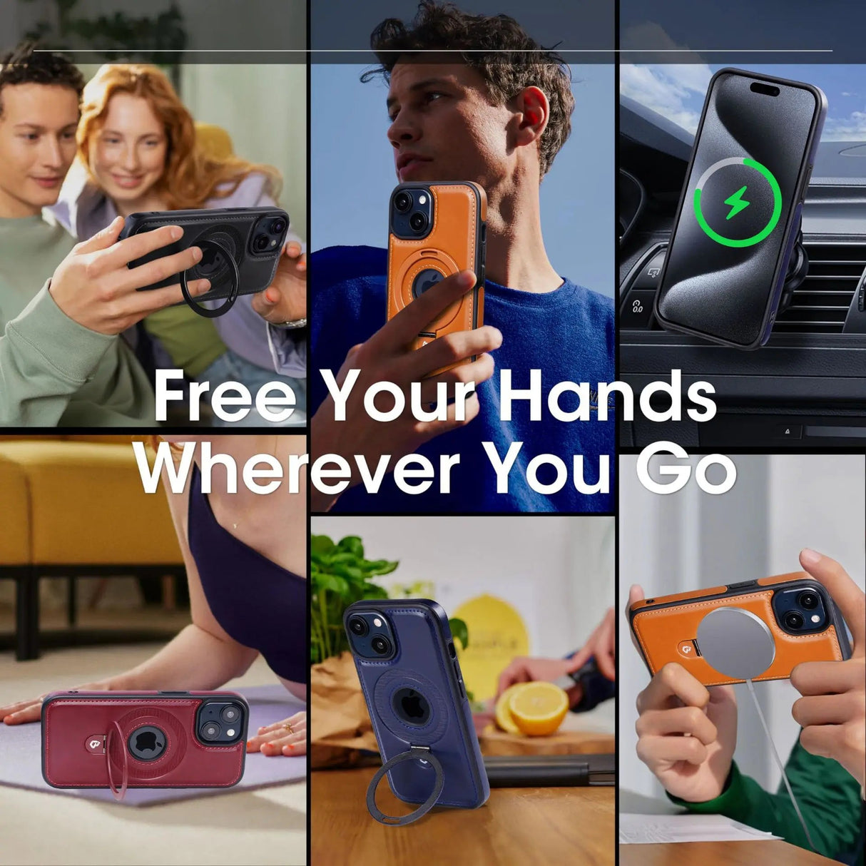 Magnetiskt iPhonefodral med osynligt ringställ MILA Sverige