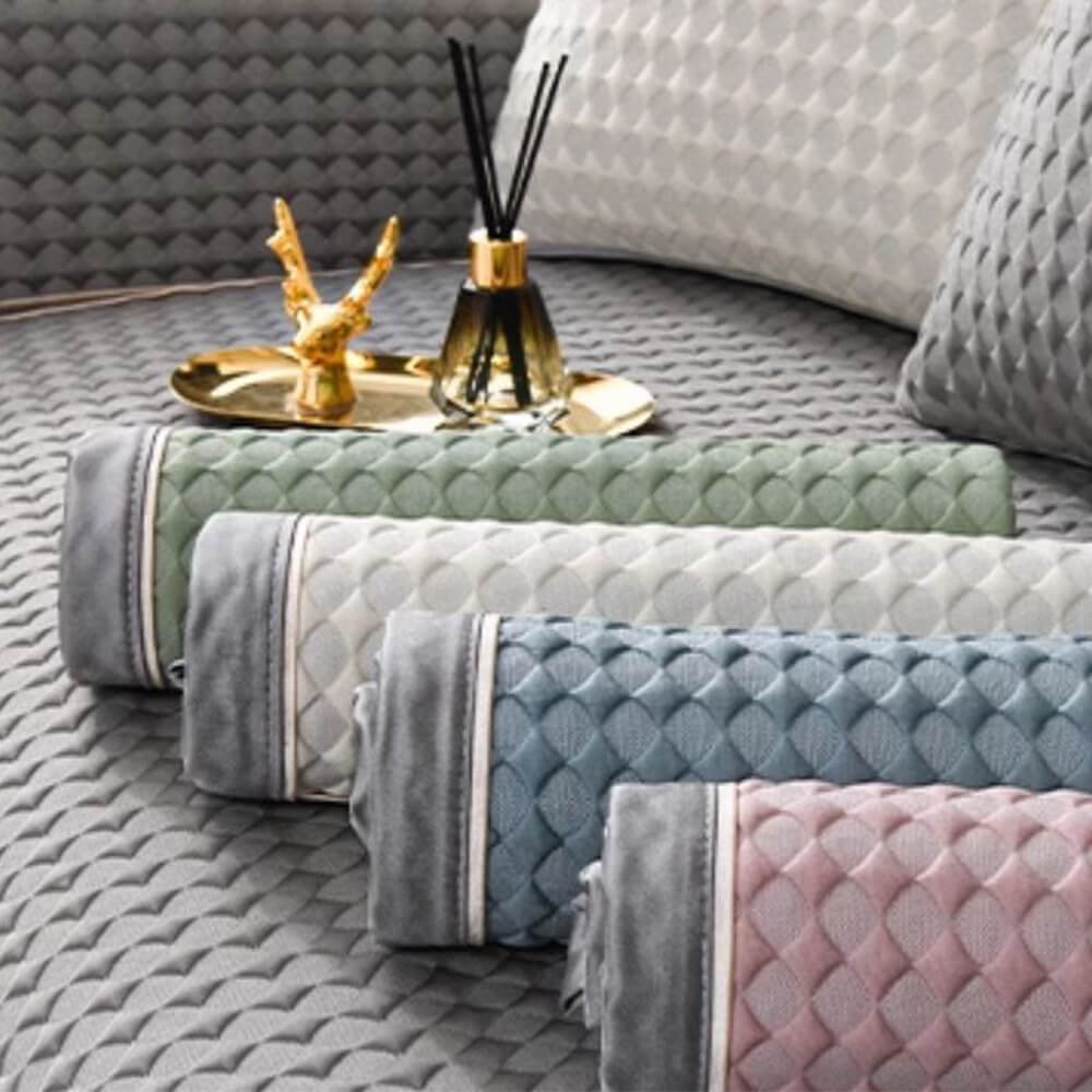 Lyxig enfärgad is-silke anti repa soffa överdrag Carvallo