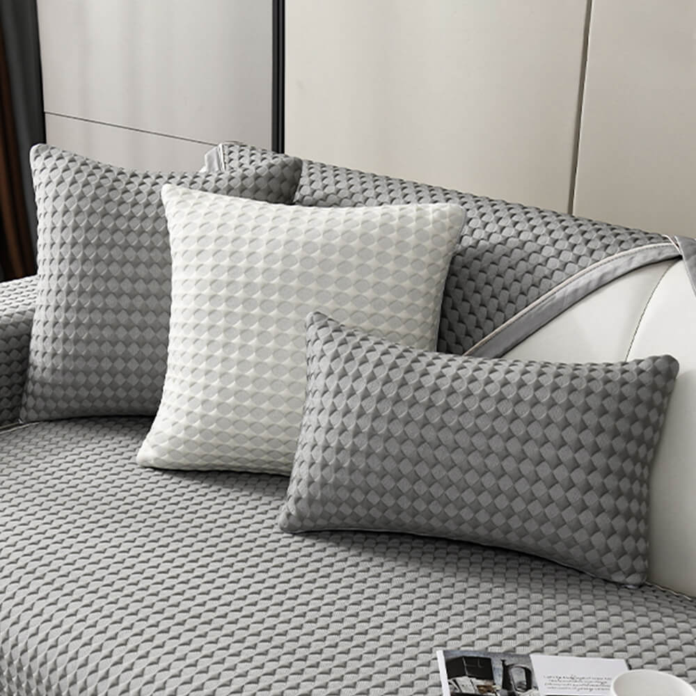 Lyxig enfärgad is-silke anti repa soffa överdrag Carvallo