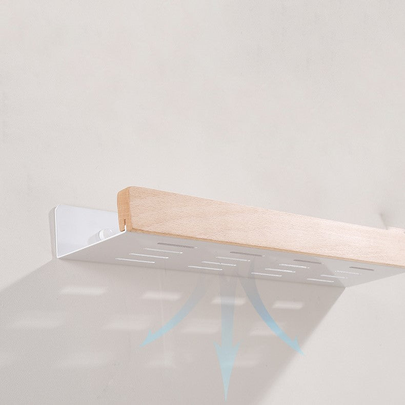 Carvallo – Stilig Duschställning med Trädetaljer, Utan Borrning Carvallo