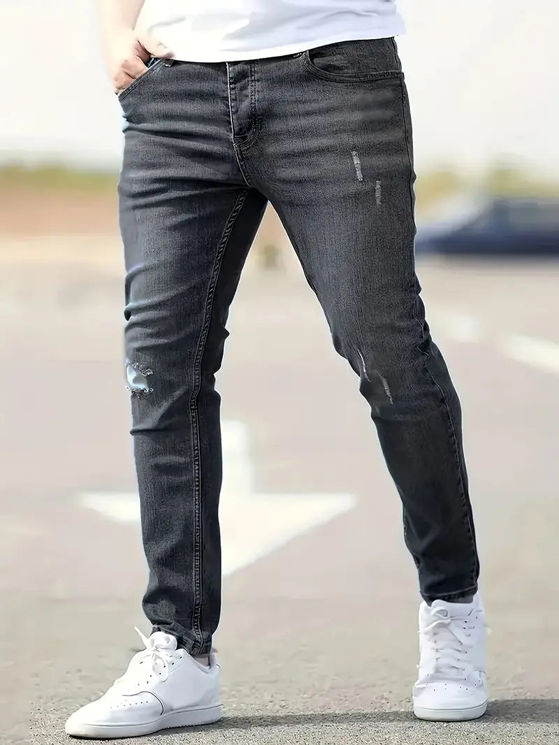 Herr Jeans Trasiga Stretch Modern Stil Bellasverige