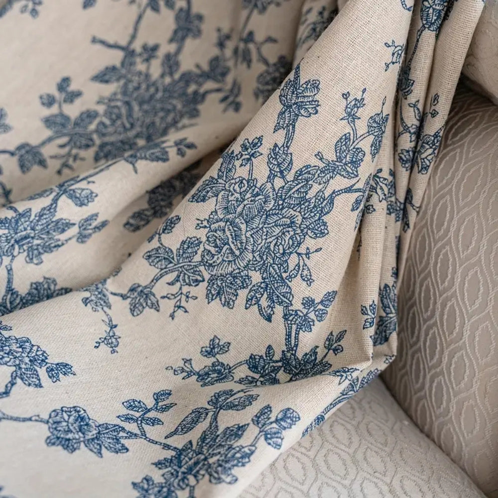 Maribelle Blommig Spetskant Gardin Carvallo