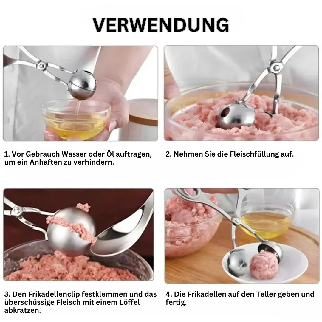 Rostfritt stål köttbulleformer – Köttbullestång för perfekta köttbullar Carvallo