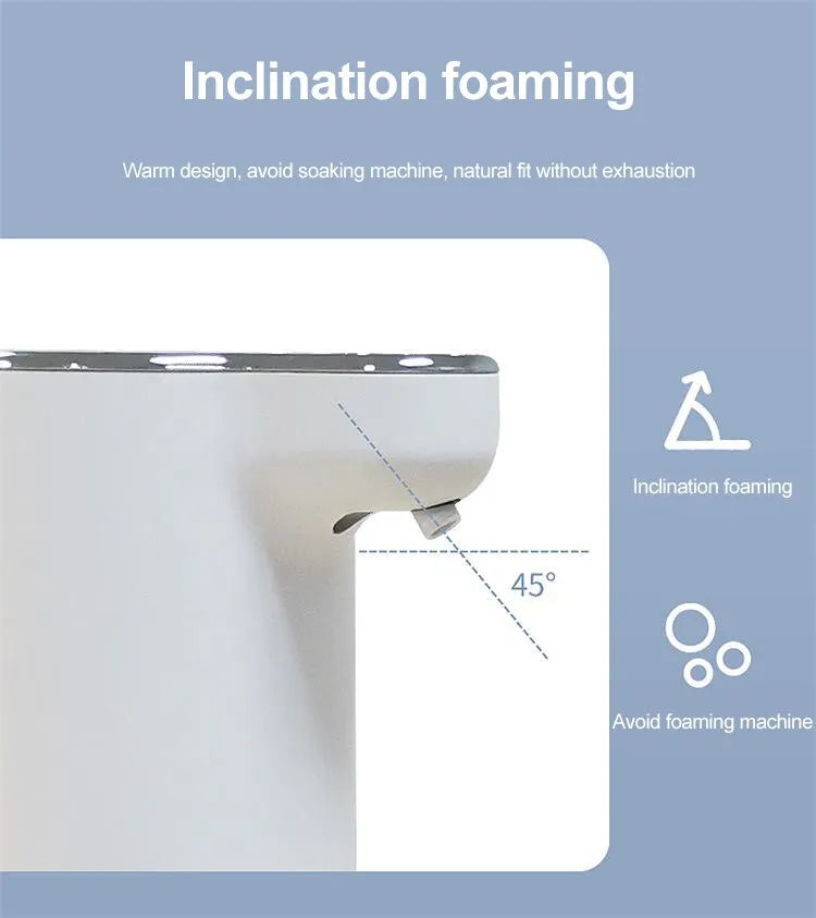 Carvallo Seifenspender Hygisense FoamTouch | Automatisk skumdispenser | 300 ml | Vit | För bad, kök & företag Carvallo