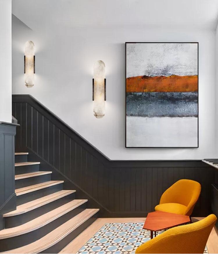 Högkvalitativ Alabaster Vägglampa med Modern Design Carvallo