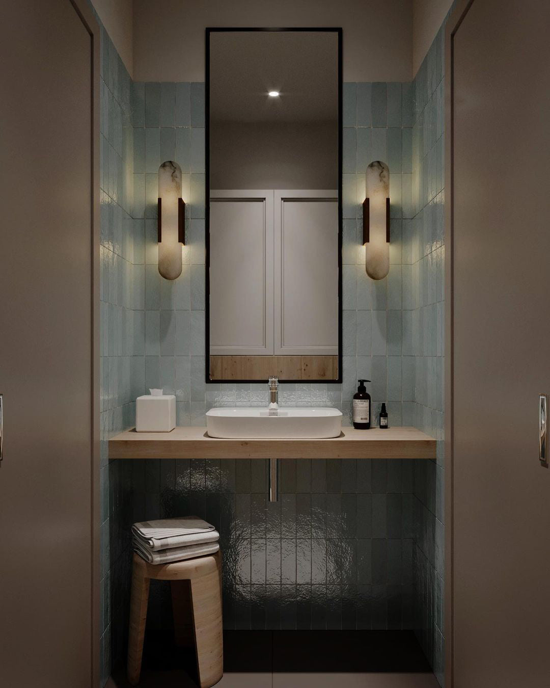 Högkvalitativ Alabaster Vägglampa med Modern Design Carvallo