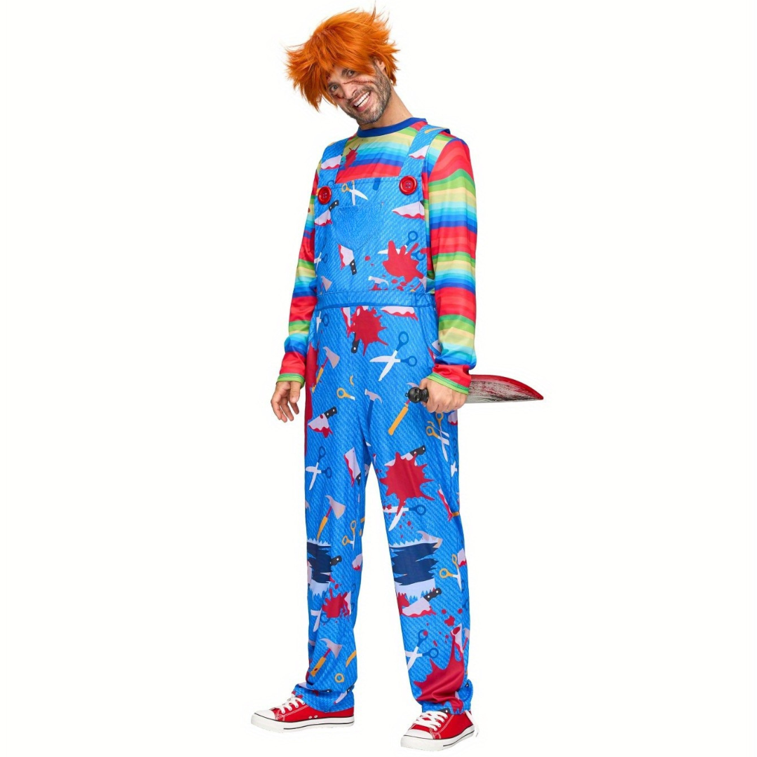 Skrämmande Halloweenkostym för män – Hemsökt mördare Skräckdräkt MILA Sverige