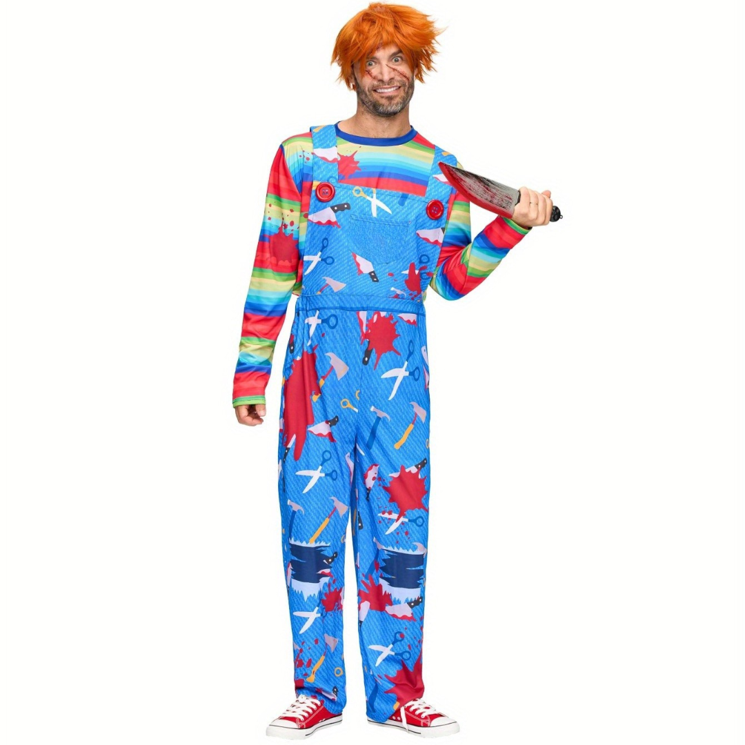 Skrämmande Halloweenkostym för män – Hemsökt mördare Skräckdräkt MILA Sverige