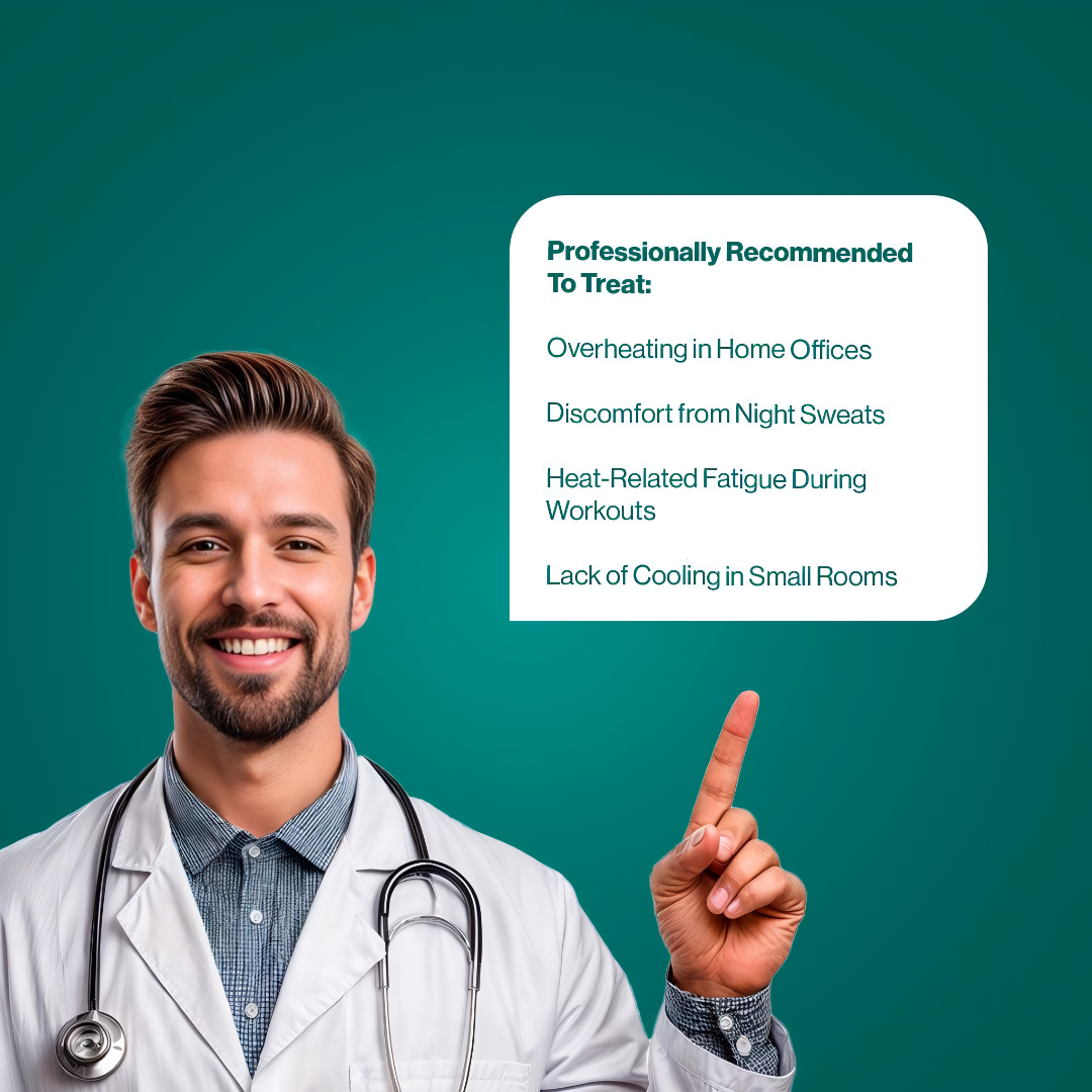 Carvallo Mini Luftkylare med PolarWave-teknologi | Extremt Tyst & Uppladdningsbar | Bärbar & Energibesparande | För Kontor, Sovrum & På Färden Carvallo