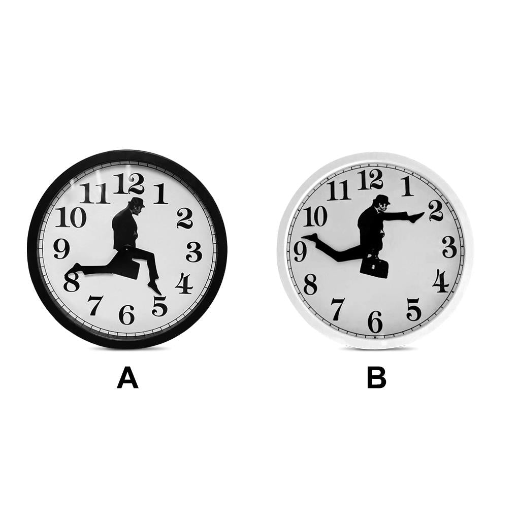 Carvallo – Kreativt väggur med unik illustration av rörlig man och coola siffror Carvallo