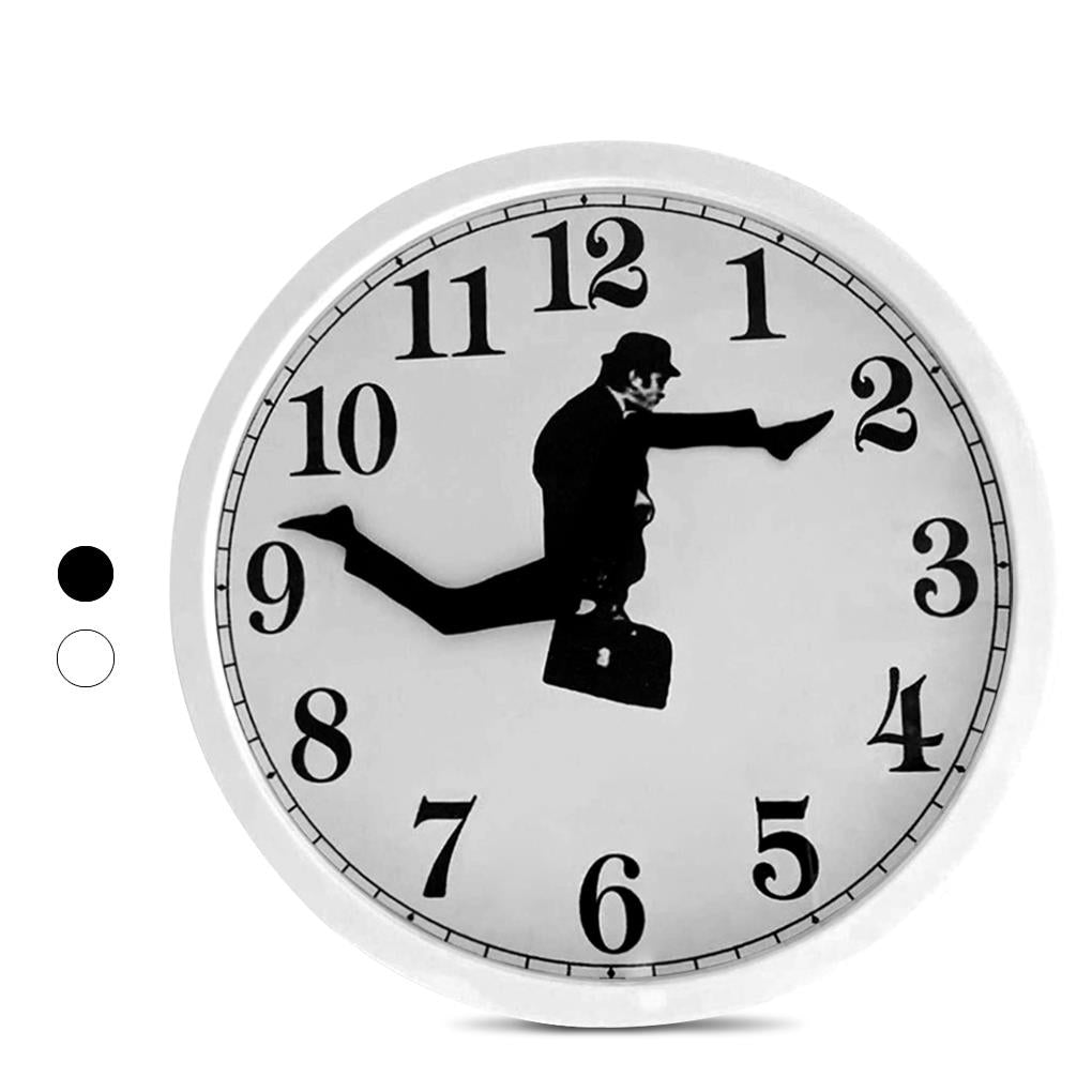 Carvallo – Kreativt väggur med unik illustration av rörlig man och coola siffror Carvallo