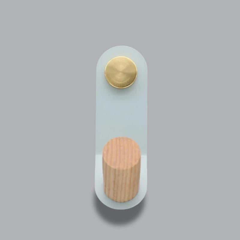 Carvallo – Minimalist Pastellväggkrok med ekträ och mässingsdetalj Carvallo