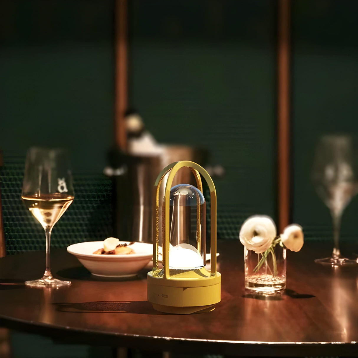 NovaShine Lampa - Modern Trådlös Glas Bordsampa Carvallo