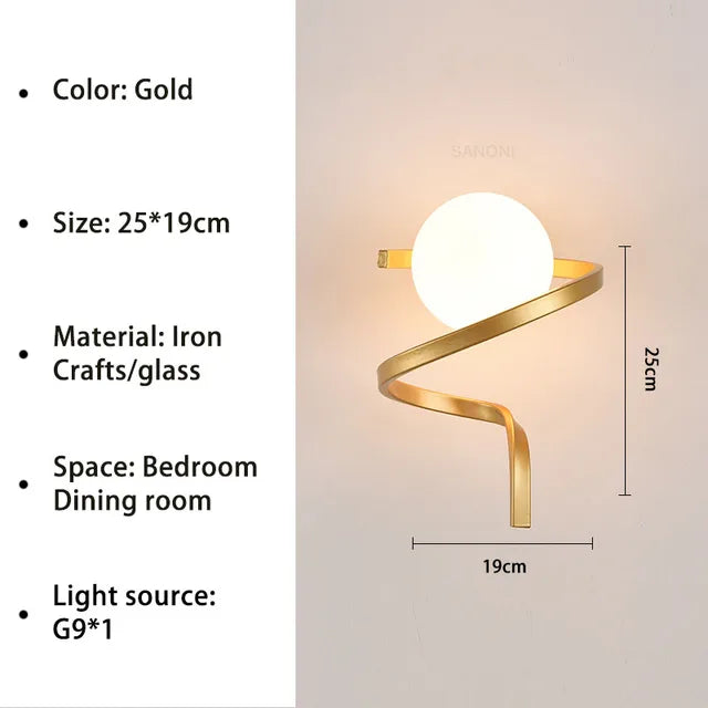 LumiÉlégance – Modern glasvägglampa för en lyxig känsla Carvallo