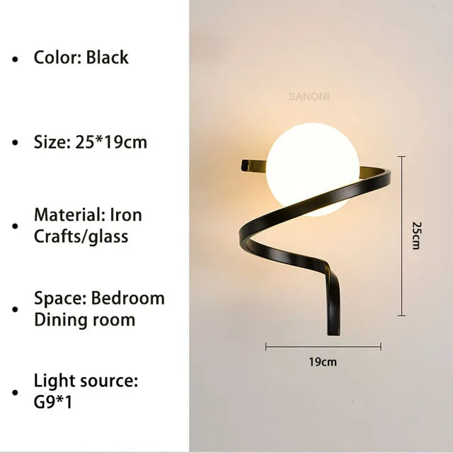 LumiÉlégance – Modern glasvägglampa för en lyxig känsla Carvallo