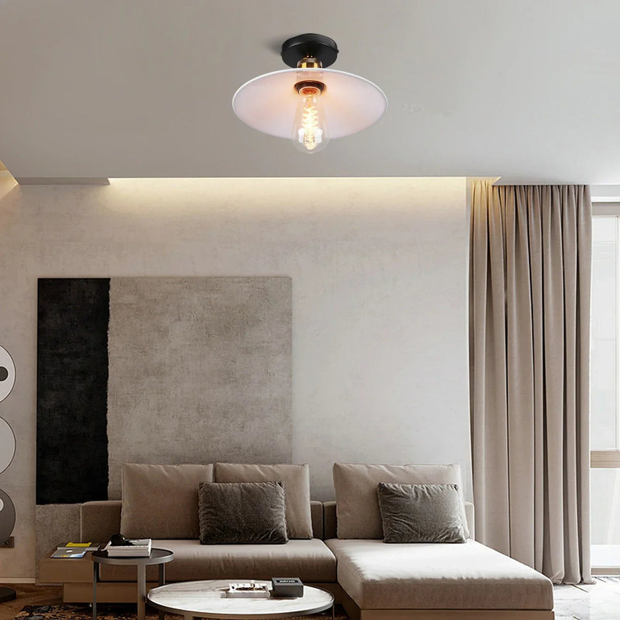 RetroGlow - Vintage Industriell Taklampa för Stilig Inredning Carvallo