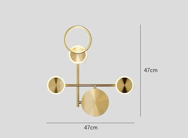 GlowCraft – Modern LED Vägglampa i Guld för Vardagsrum & Hall Carvallo