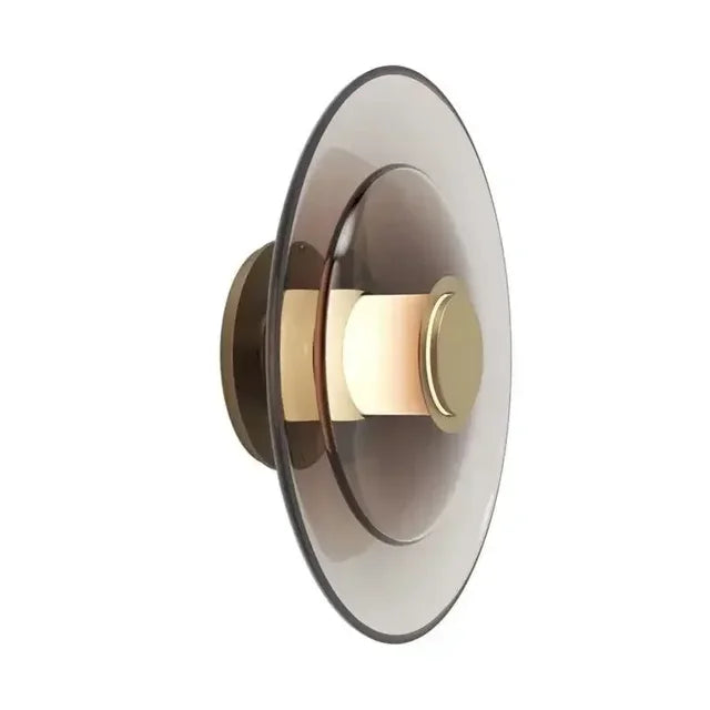 LumiDisc – Amber glasvägglampa för en varm atmosfär Carvallo