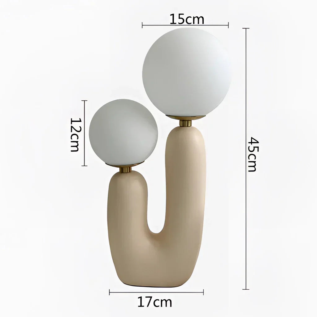 Modern Kaktus-design bordslampa – Touch-kontroll, mjölkgolvkulor, LED-belysning för vardagsrum eller sovrum Carvallo