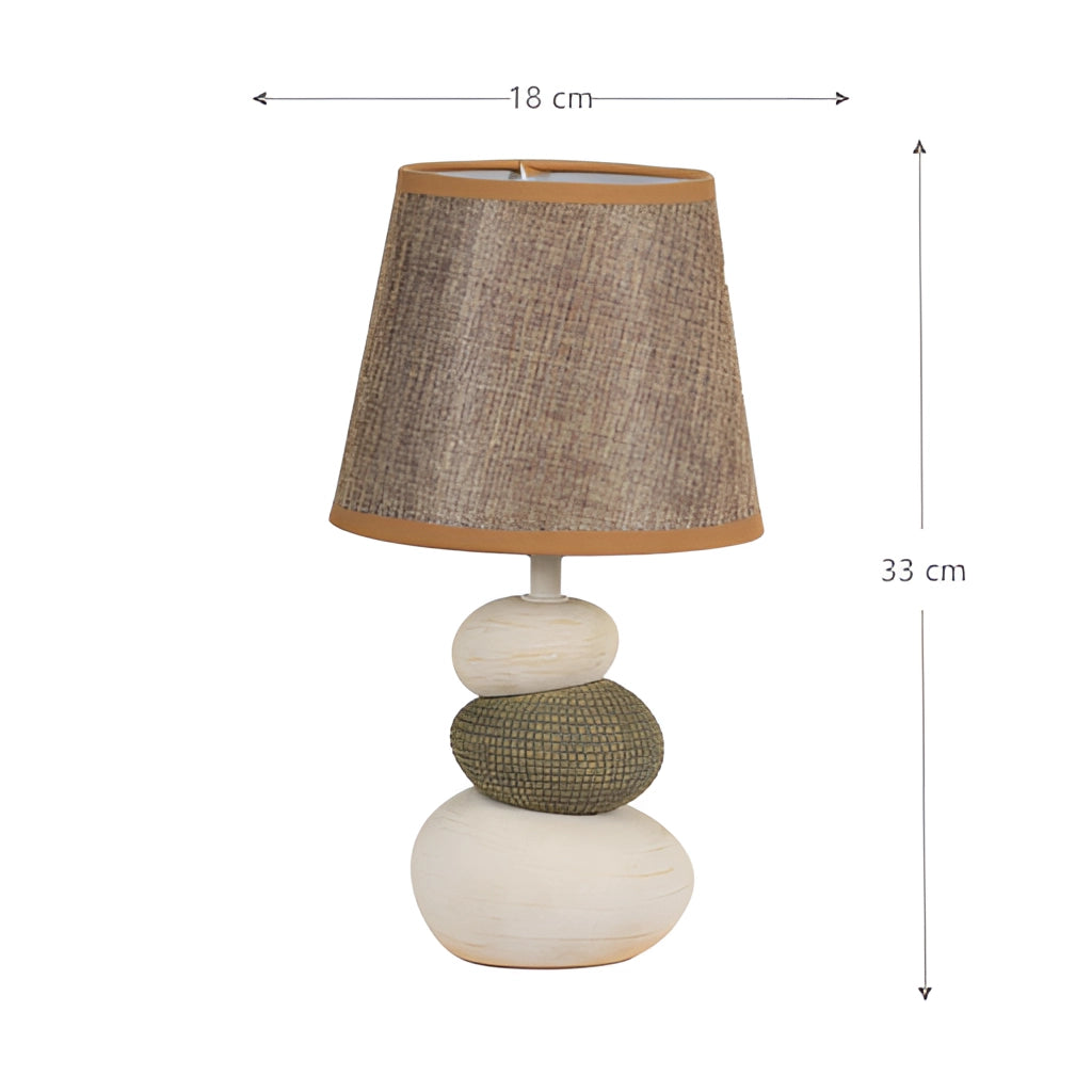 Modern skrivbordslampa med textilskärm – LED-ljus för sovrum, kontor eller vardagsrum Carvallo