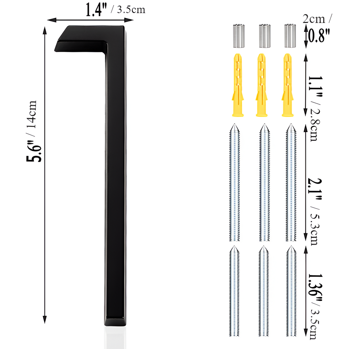 Moderna svarta husnummer – Hållbara, Stiliga & Enkla att Montera Carvallo