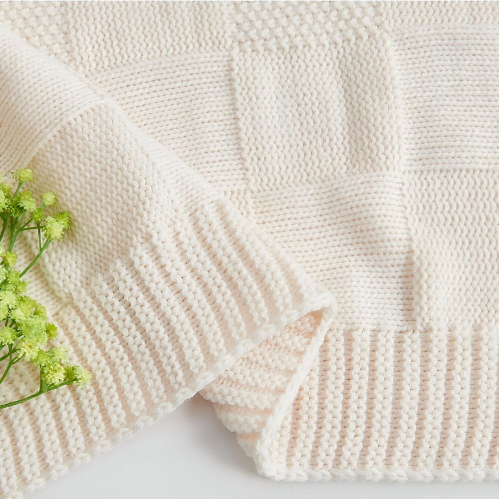 MonoWeave Pläd – Elegant Stickad Filt Hemnix