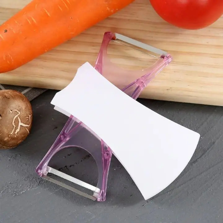 Multifunktionell skalare – Verktyg med dubbla eggar för jämn och tandad skivning MILA Sverige