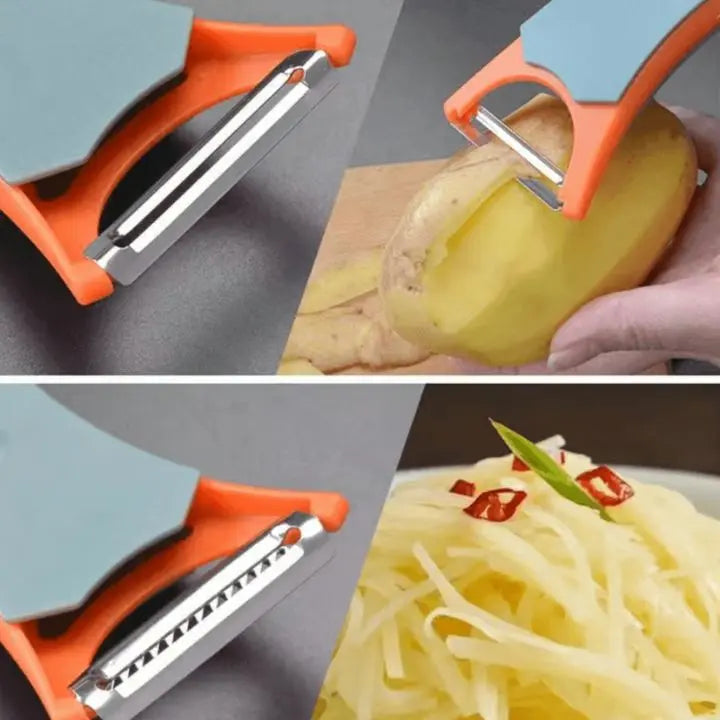 Multifunktionell skalare – Verktyg med dubbla eggar för jämn och tandad skivning MILA Sverige