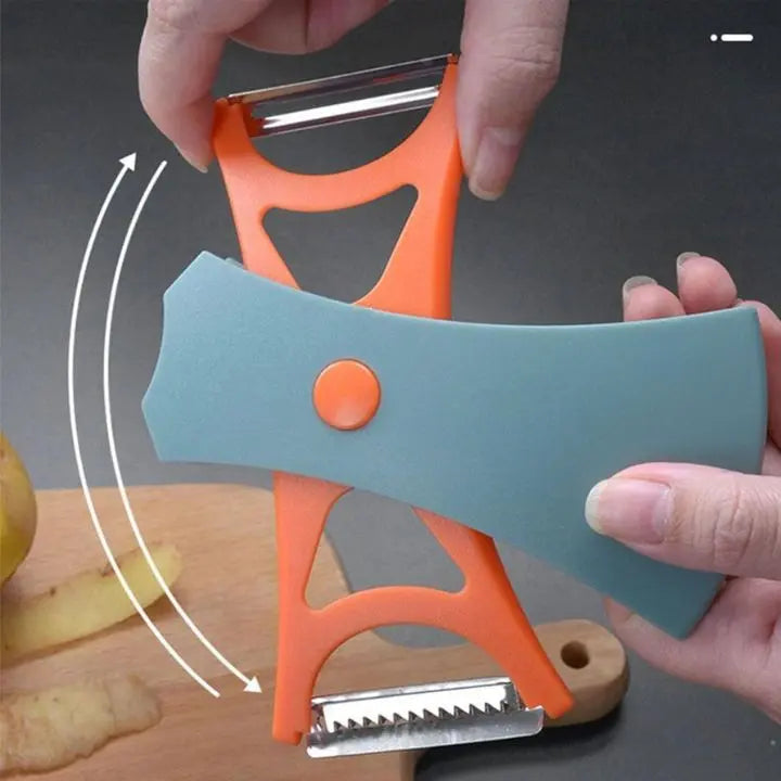 Multifunktionell skalare – Verktyg med dubbla eggar för jämn och tandad skivning MILA Sverige
