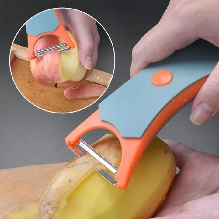 Multifunktionell skalare – Verktyg med dubbla eggar för jämn och tandad skivning MILA Sverige