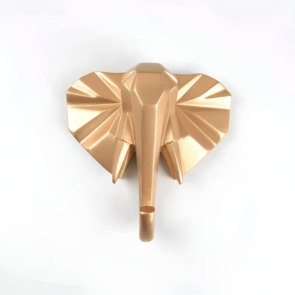 Resin Djur Väggkrok | Hjort/Elefant/Eldhörning | Onyx/Guld/Elfenben | Hållbar & Dekorativ | Brick by Brick Carvallo