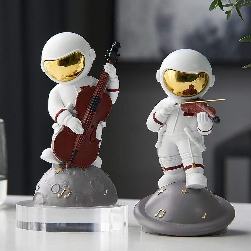 Astronaut Musik Instrument Dekor Skulptur för Hem och Kontor Carvallo