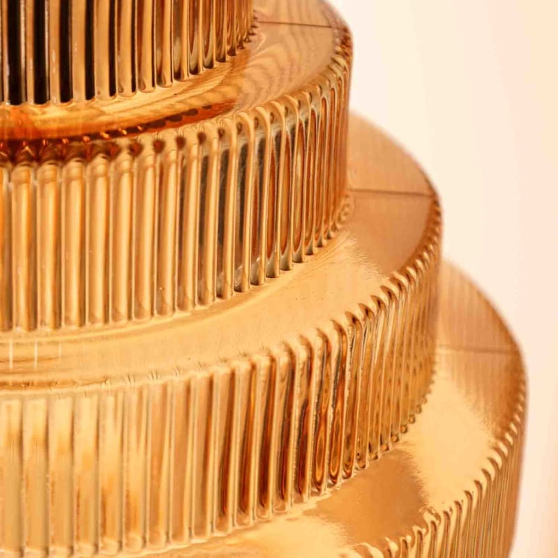 Flaskformad mässingsglas hängande lampa för vintage elegans Carvallo