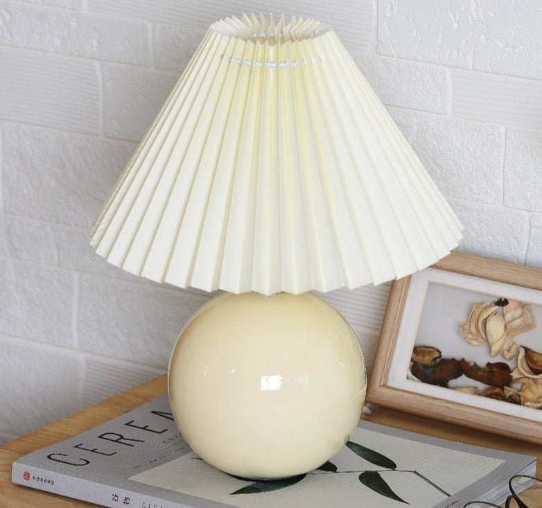 Keramisk Nattlampa med Textilskärm och Modern Design 24 x 27 x 12 cm Carvallo