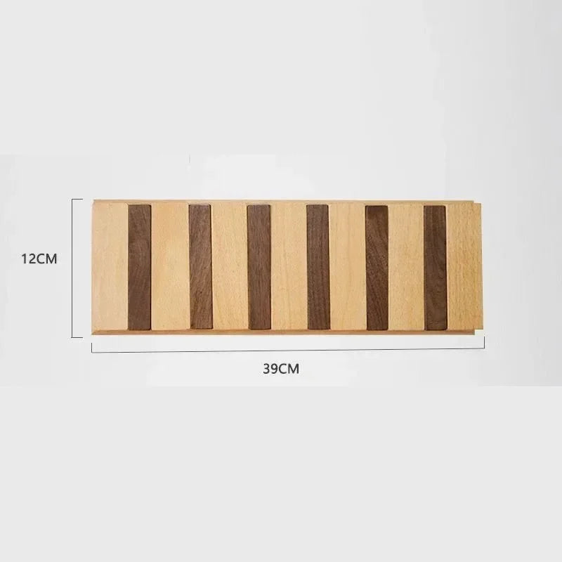 Kreativ Väggkrok Ställ Solid Trä Ingen Borrning Entré Organisatör Carvallo