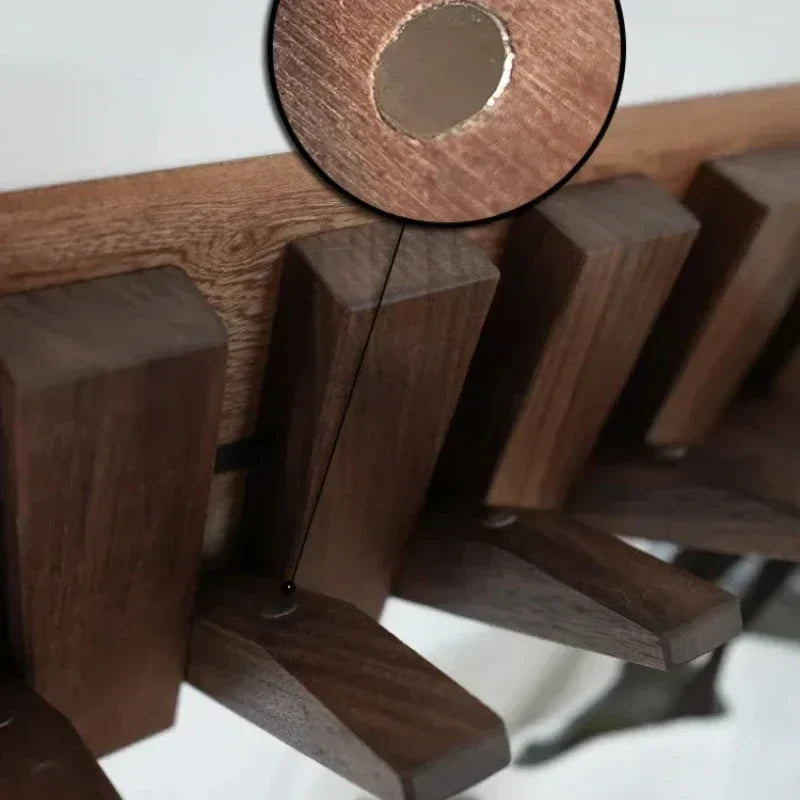 Kreativ Väggkrok Ställ Solid Trä Ingen Borrning Entré Organisatör Carvallo