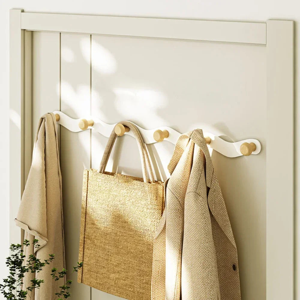 Wave Wall Hook | 11.8 x 2 in | No-Drill Adhesive Coat Rack | Modern Space-Saving Organizer | Brick by Brick Carvallo