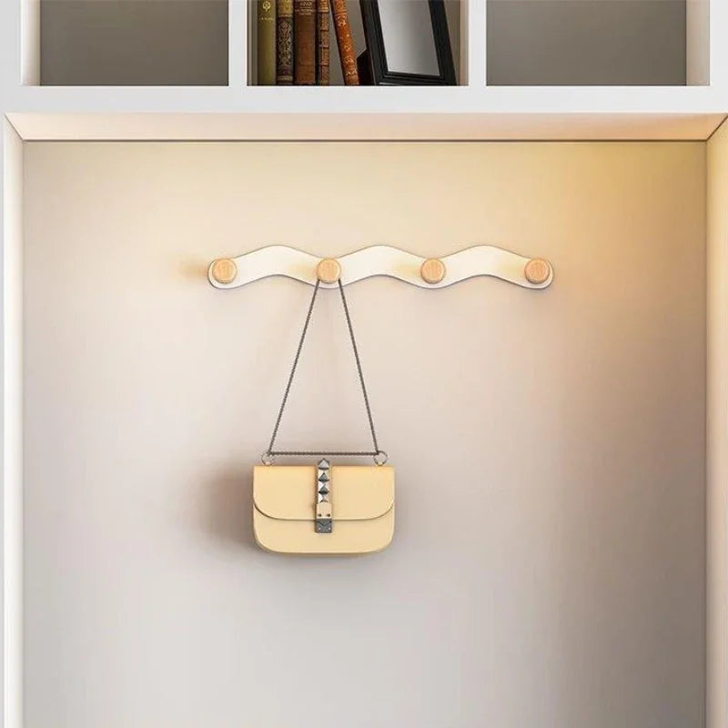 Wave Wall Hook | 11.8 x 2 in | No-Drill Adhesive Coat Rack | Modern Space-Saving Organizer | Brick by Brick Carvallo