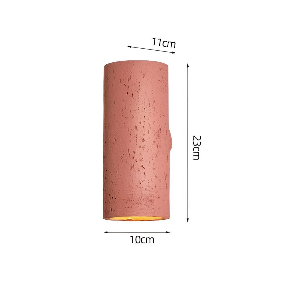 Cylinder Tube Vägglampa Wabi Sabi Stone LED Vägglampa Carvallo