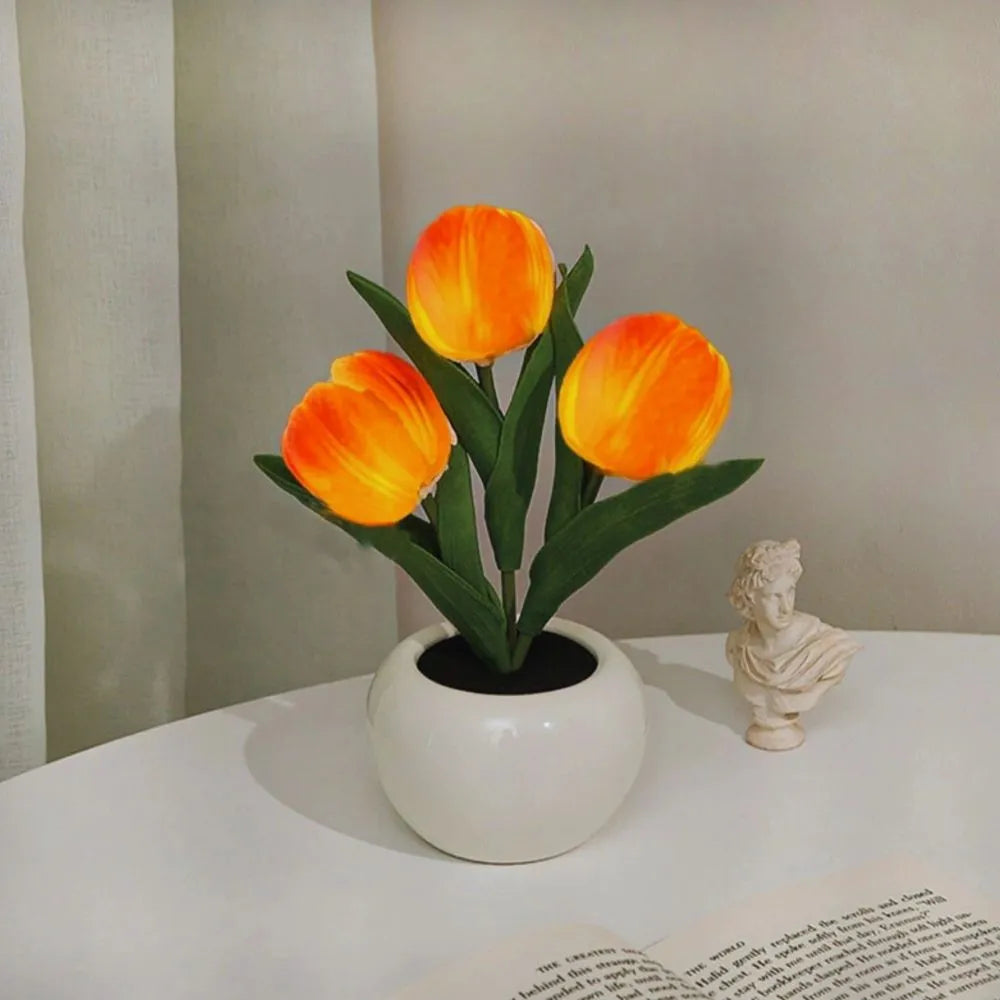 Floral Tulip Nattljus för Varm Atmosfär och Heminredning Carvallo