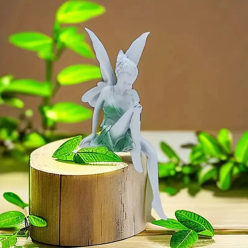 Trädgårdstrollskulptur gjord av resin dekorativ utomhusaccent Carvallo
