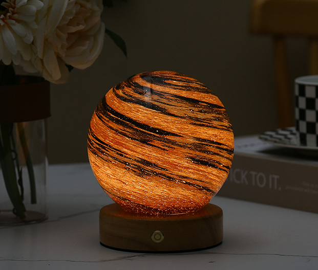 Glass Moon Sphere Night Light För Heminredning Atmosfär Carvallo