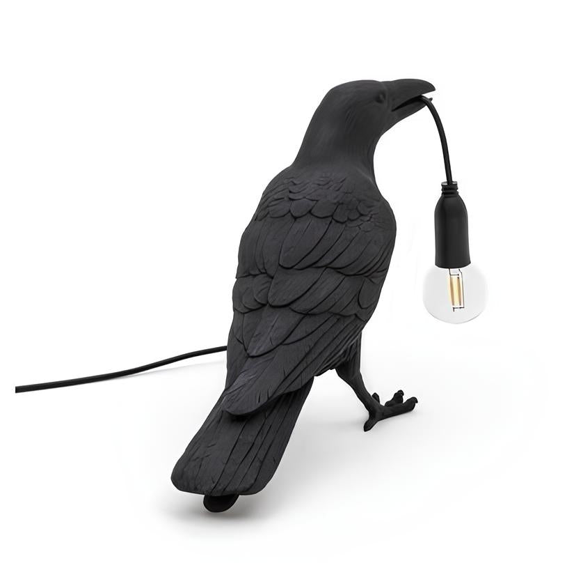 Gothic Raven Lamp Resin Bird - Vintage charm & dark elegance Carvallo