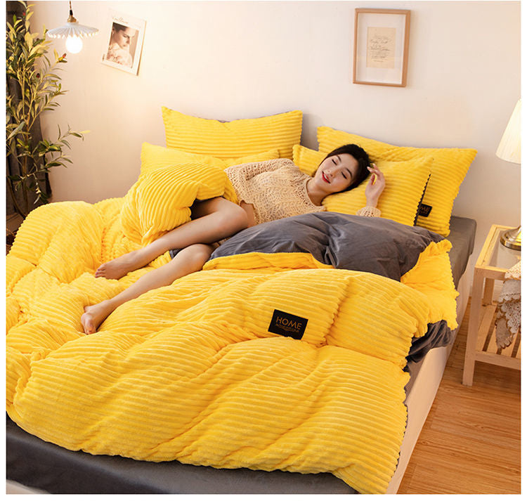 Mjuk Plysch Duvetöverdrag för Vinter - PlushWarm Carvallo