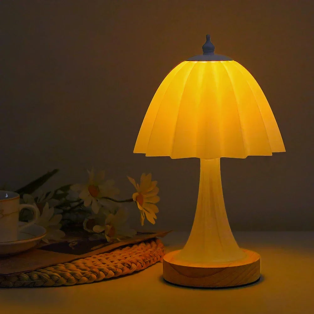 WoodGlow – Minimalistisk LED Bordslampa för Stämningsfull Belysning Carvallo