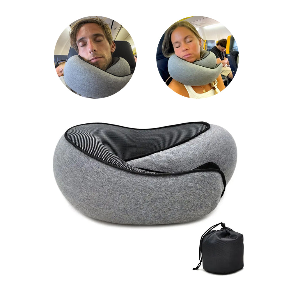 Nackkudde för resa och flyg-Hemnix-Grå-Hemnix