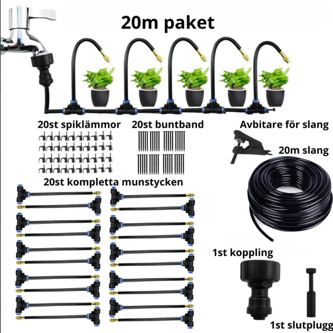 Bevattningssystem & Timer-VaruZ-20 st + 20 meter (50% rea)-Hemnix