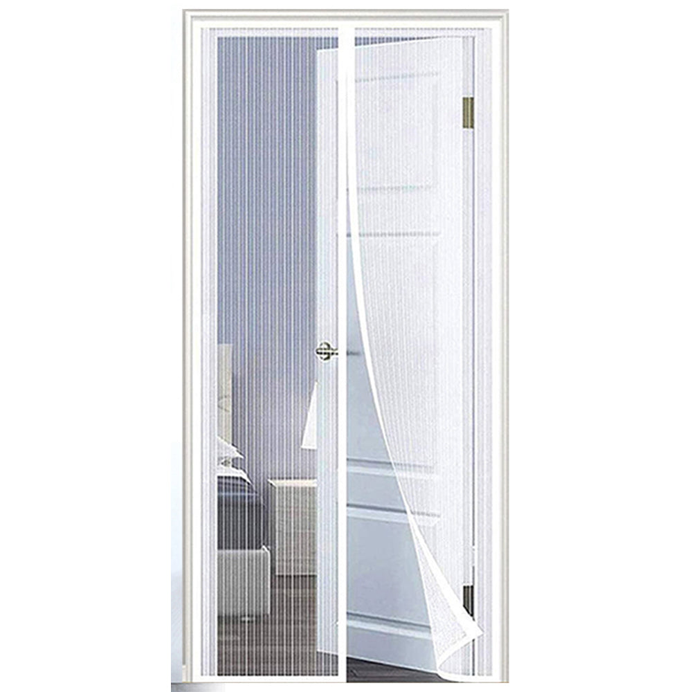 Magnetisk Myggnät för Dörr med Automatisk Stängning | Insektsnät med Magnetlås – Myggskydd för Altan, Balkong & Entré (Flera Storlekar)-Kök-BB-Vit-80*210 cm-Hemnix