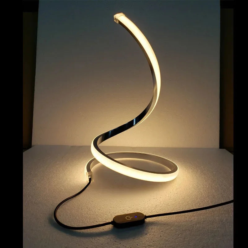 SerpentGlow - Stilig Snake LED-bordslampa med dimbar belysning Carvallo